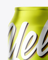 Glossy Metallic Drink Can Mockup