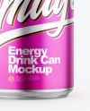 Glossy Metallic Drink Can Mockup