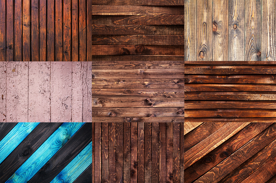 Beautiful wooden backgrounds collection