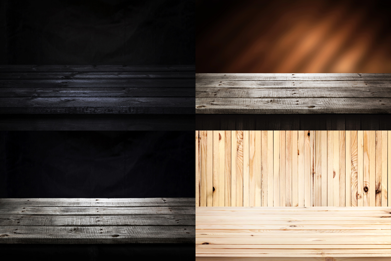 Perspective wooden backgrounds for your beautiful project presentation