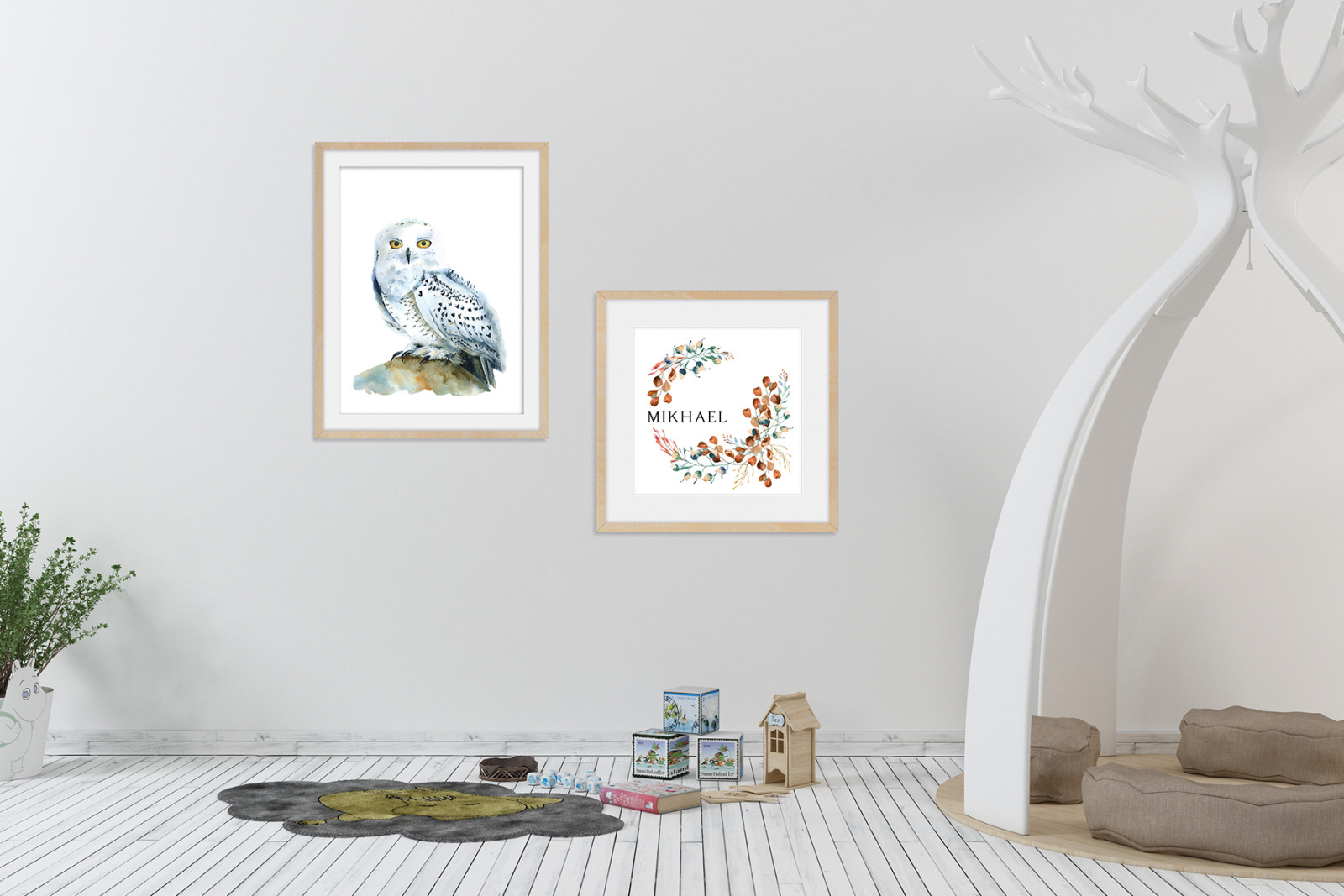 Woodland Owl Clipart, Watercolor forest bird clip art, Winter illustration for poster, nursery art Woodland Owl Clipart, Watercolor forest bird clip art, Winter illustration for poster, nursery art