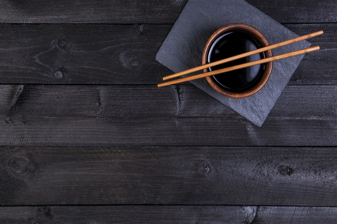 Sushi backgrounds with copy space