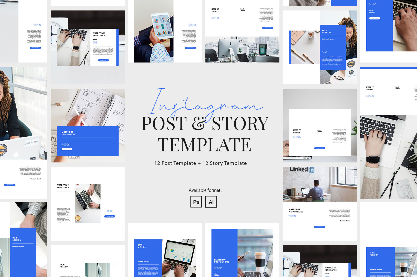 Elegant Business Instagram Post and Story Template