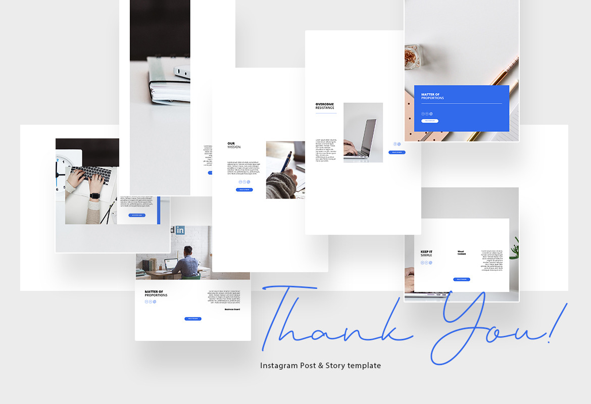 Elegant Business Instagram Post and Story Template