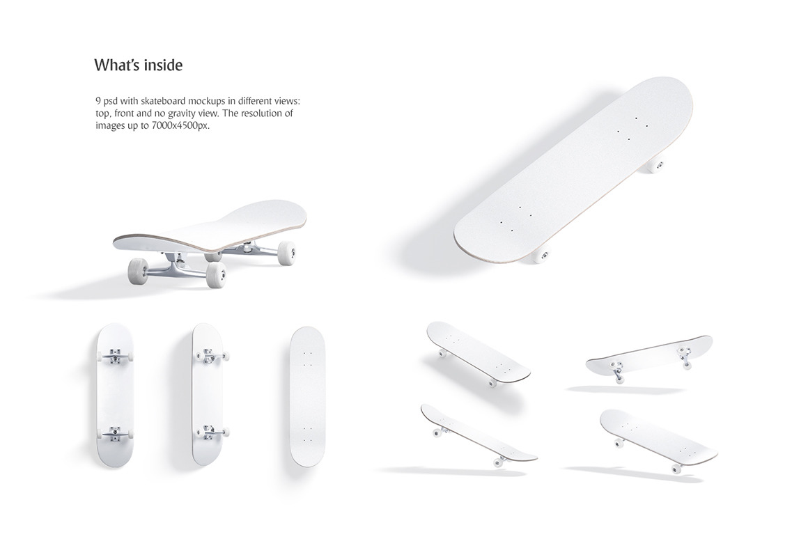 Skateboard Mockups Set Skateboard Mockups Set