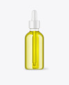 Clear Glass Dropper Bottle with Oil Mockup