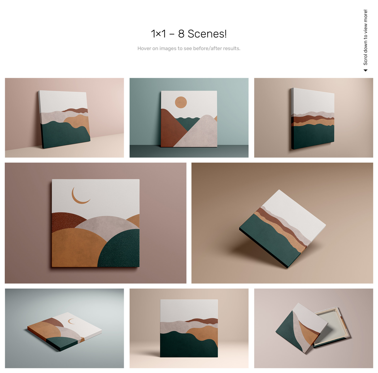 Canvas Mockups - Studio Scenes!