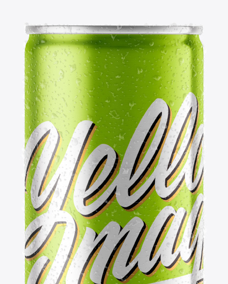 Metallic Drink Can Mockup