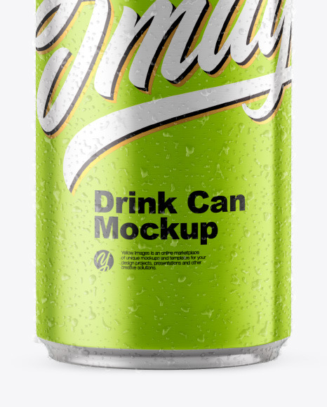 Metallic Drink Can Mockup