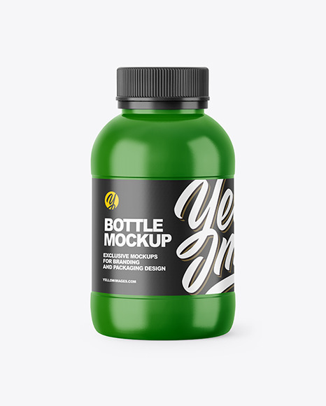 250ml Glossy Bottle Mockup