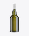 Antique Green Glass Porto Wine Bottle Mockup