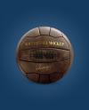 Vintage Leather Soccer Ball Mockup