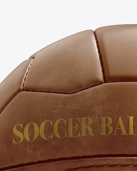 Vintage Leather Soccer Ball Mockup