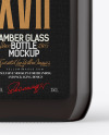 Amber Glass Bottle Mockup