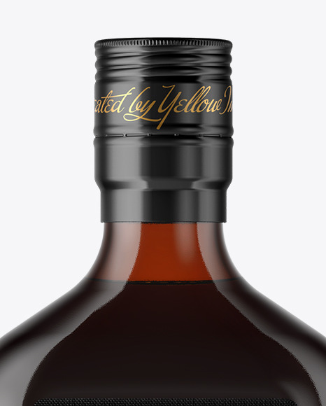 Amber Glass Bottle Mockup