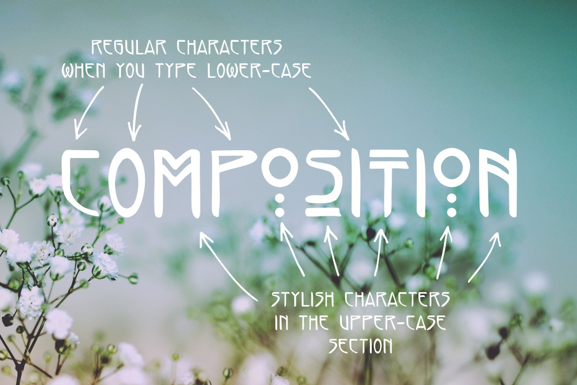Elodie - Hand Made Art Nouveau Font Elodie - Hand Made Art Nouveau Font