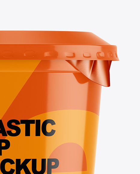 Plastic Glossy Cup Mockup