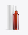 Tawny Port Wine Bottle with Tube Mockup