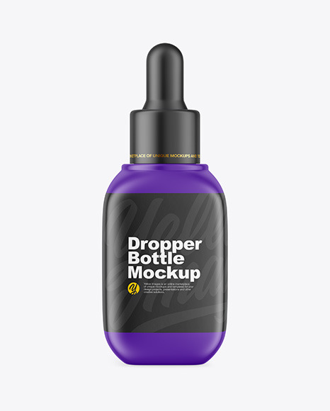 Matte Dropper Bottle Mockup