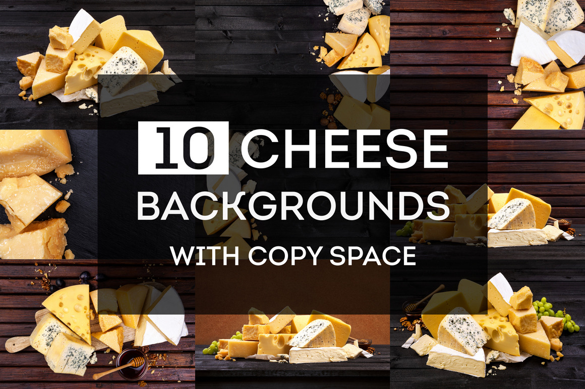 Cheese backgrounds with copy space