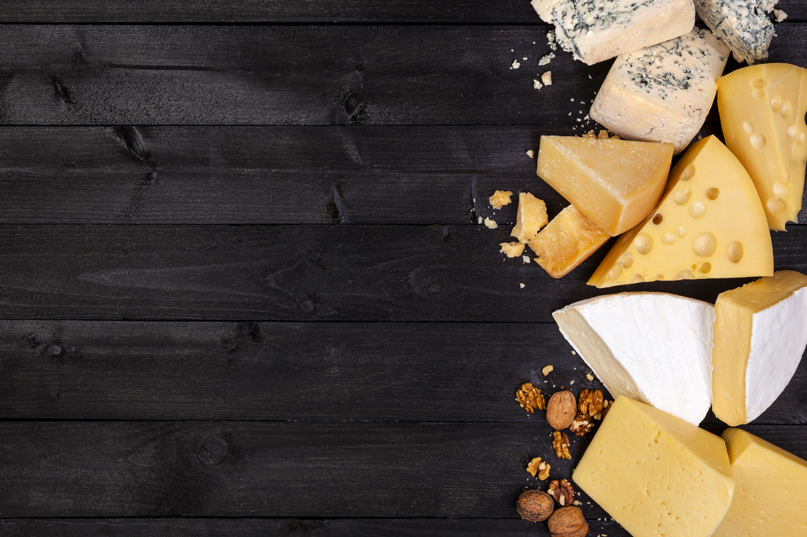 Cheese backgrounds with copy space