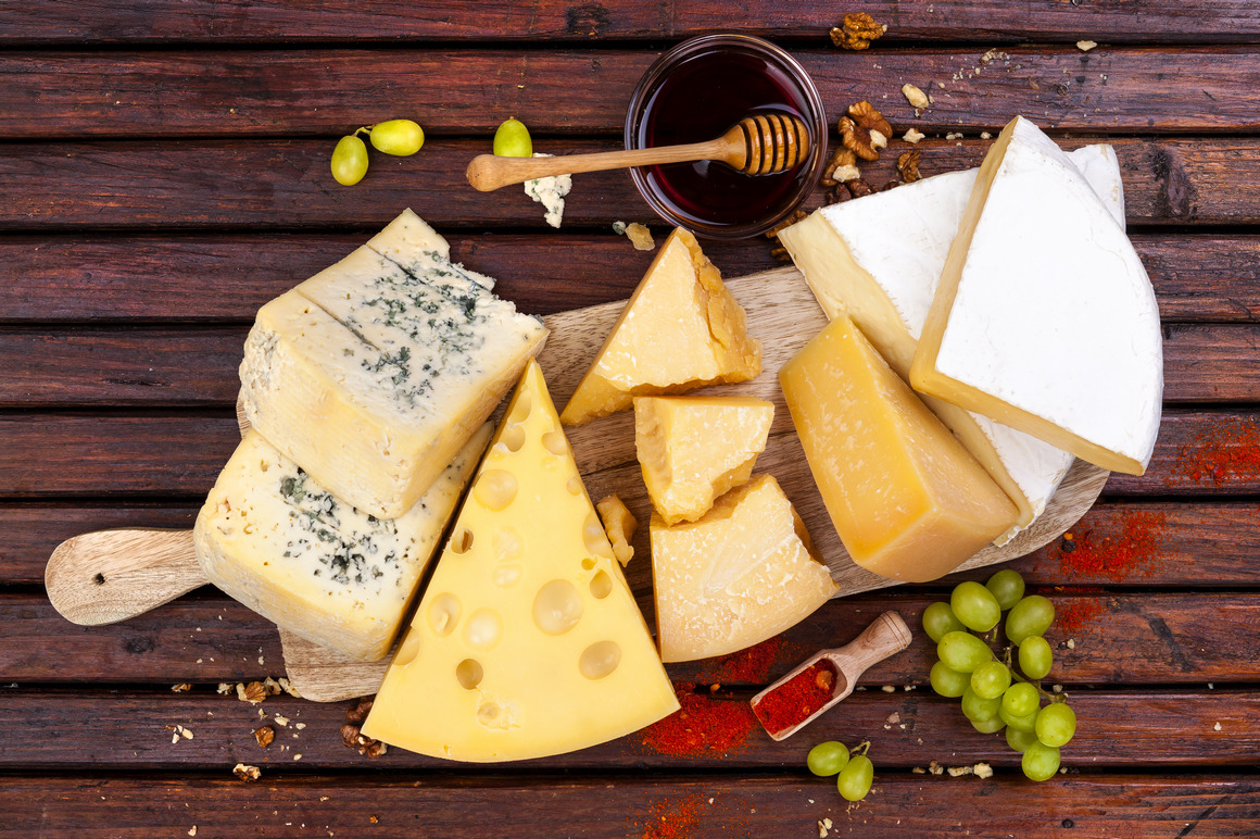 Cheese backgrounds with copy space