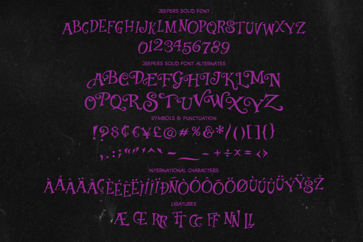 Jeepers Creepers Font Combo Jeepers Creepers Font Combo