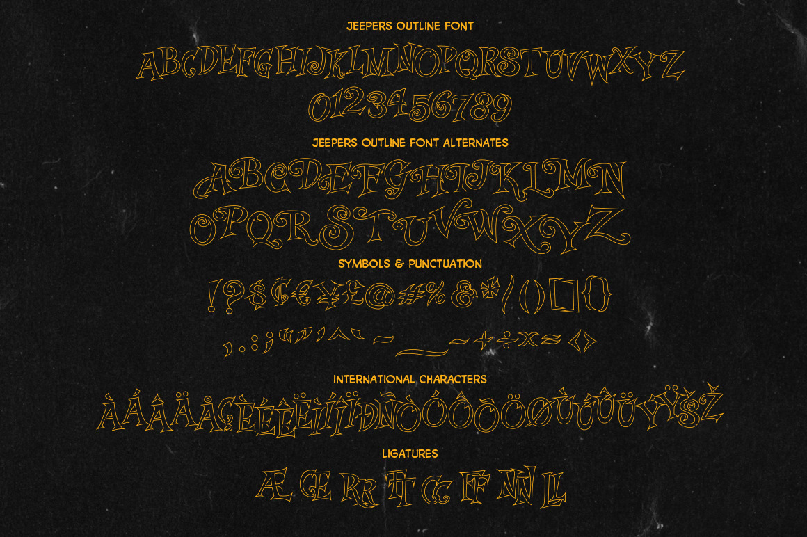 Jeepers Creepers Font Combo Jeepers Creepers Font Combo