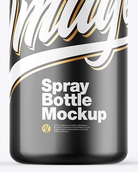 Glossy Spray Bottle Mockup