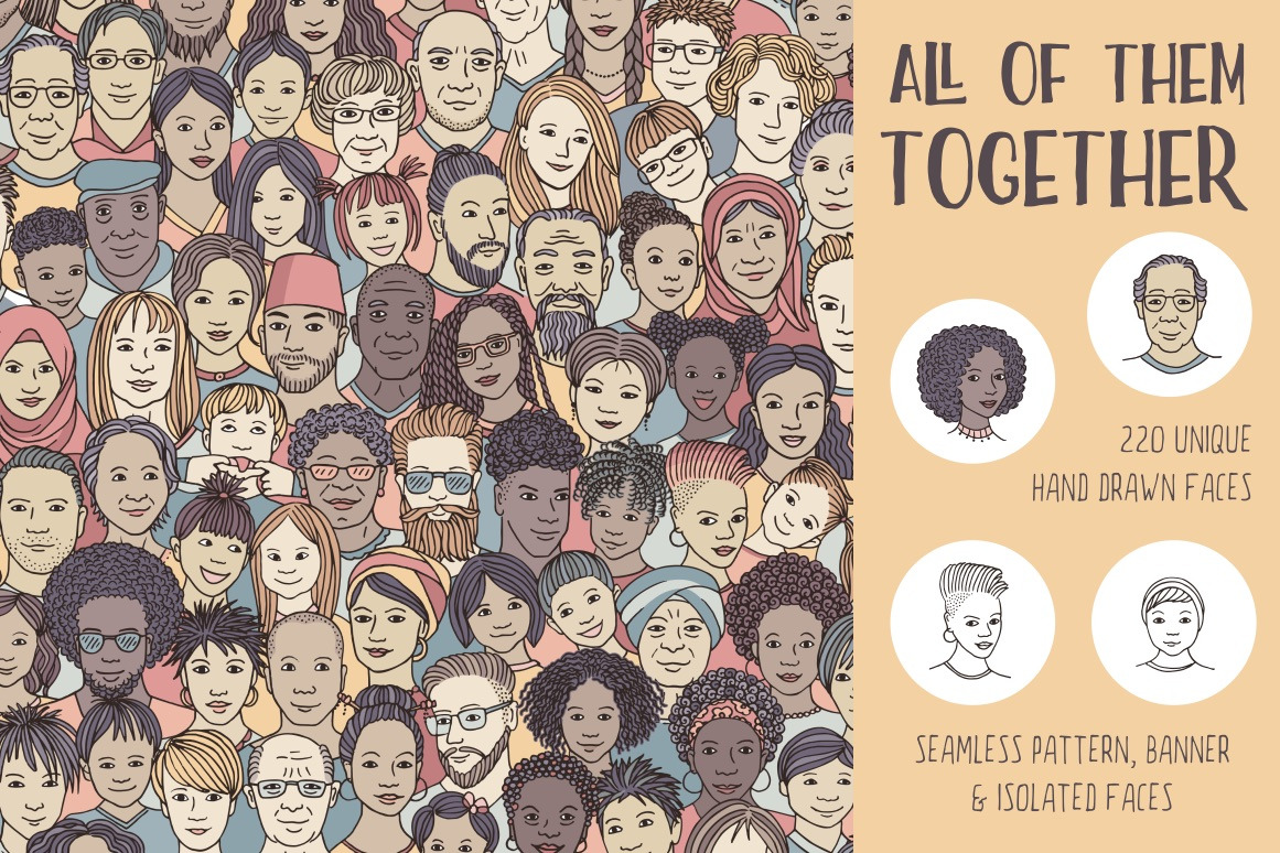 Huge Collection of 220 Diverse Faces Huge Collection of 220 Diverse Faces