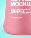 Glossy Bottle With Paper Label Mockup