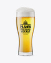 Pilsner Beer Glass Mockup