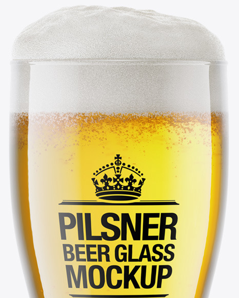 Pilsner Beer Glass Mockup