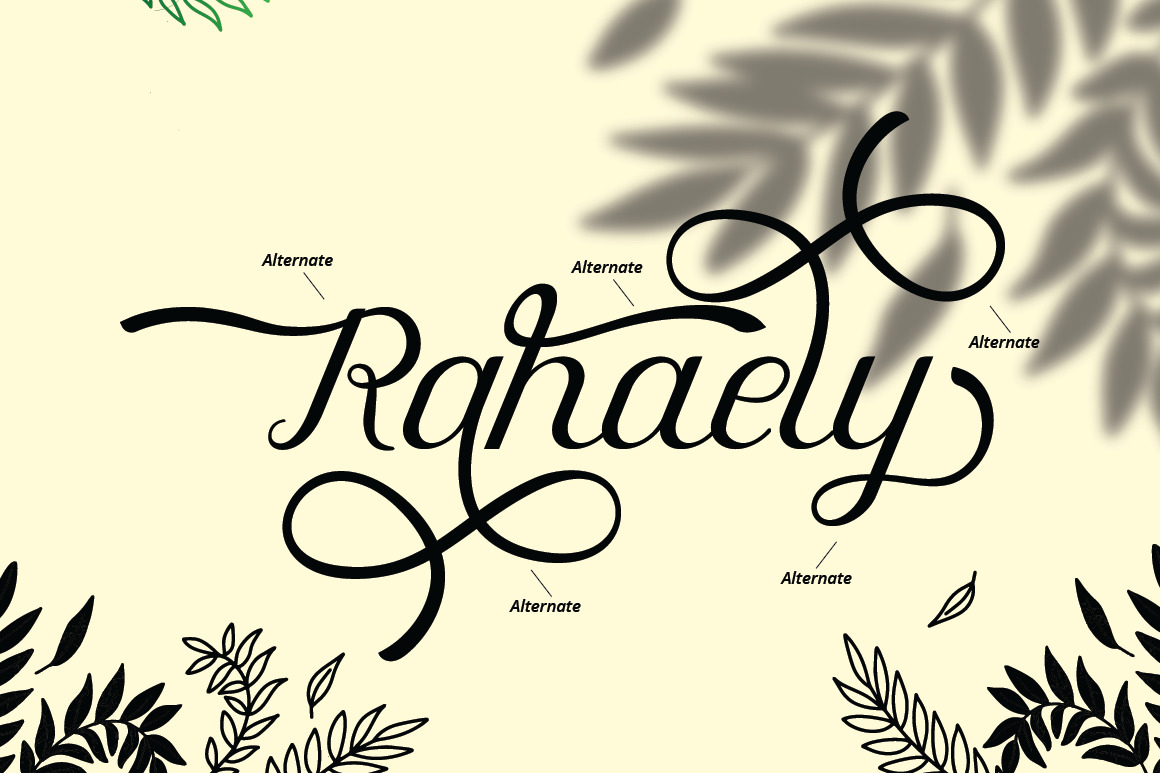 Rahaely - Elegant Script Font Rahaely - Elegant Script Font
