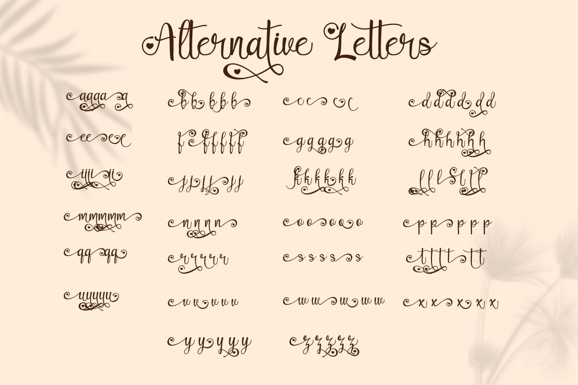 Lovely Couple - Romantic Script With Heart Lovely Couple - Romantic Script With Heart