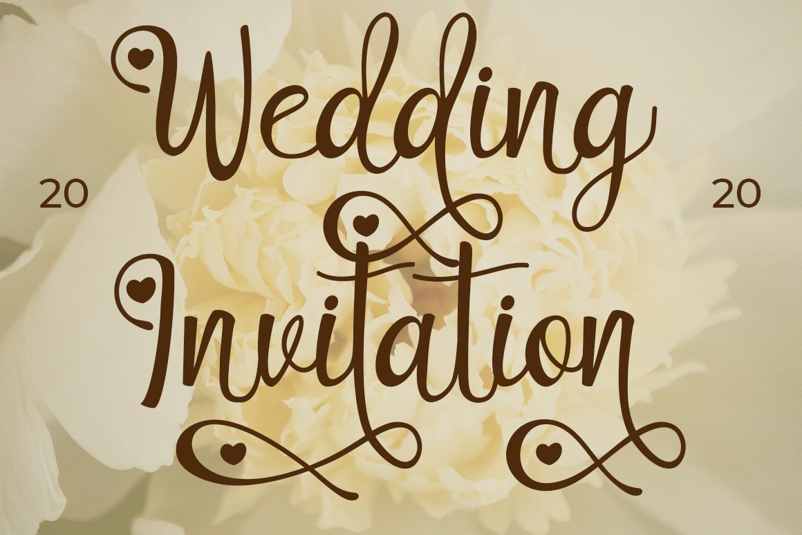 Lovely Couple - Romantic Script With Heart Lovely Couple - Romantic Script With Heart