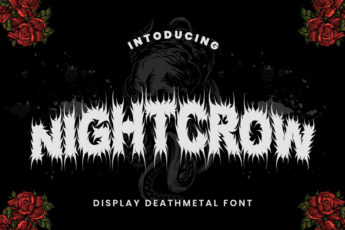 NIGHTCROW - Deathmetal Font NIGHTCROW - Deathmetal Font