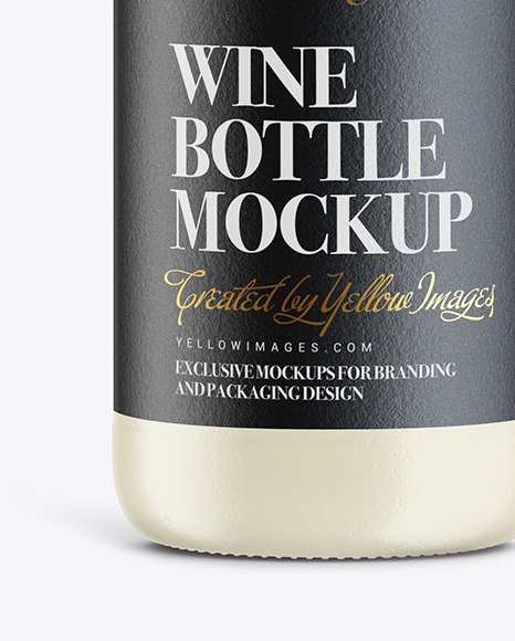 Ceramic Wine Bottle Mockup