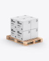 Pallet W/ 8 Paper Boxes Mockup