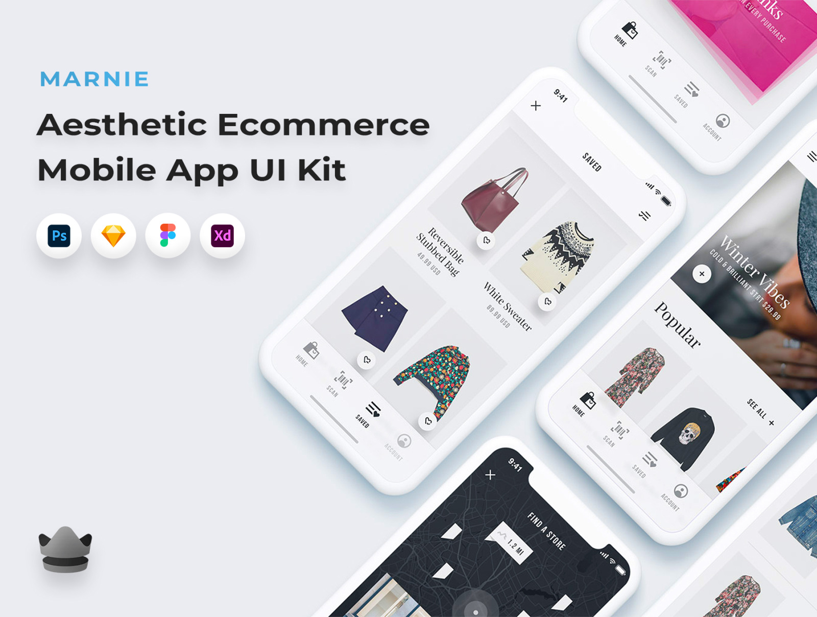 Marnie - Elegant Shopping App UI Kit Marnie - Elegant Shopping App UI Kit