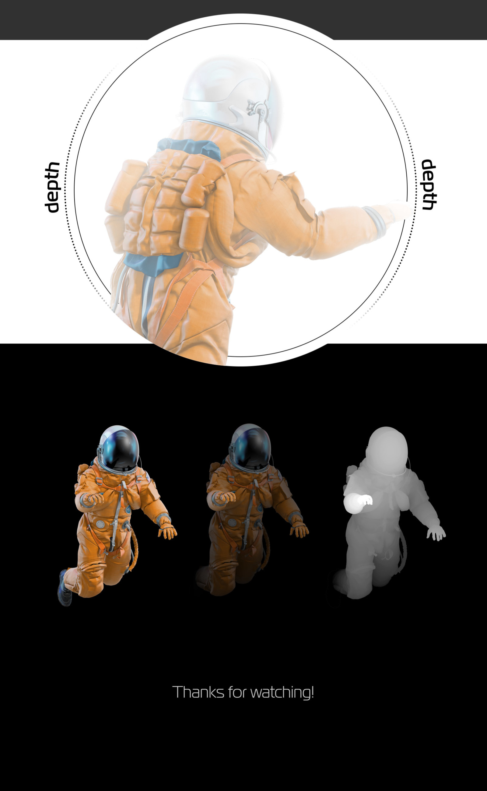 PSD Mockup 3D model NASA Astronaut #02