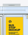 Metallic Bus Stop Mockup