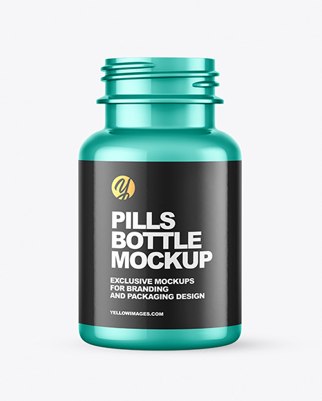 Metallic Pills Bottle Mockup - Metallic+Pills+Bottle+Mockup+Exclusive+Mockups