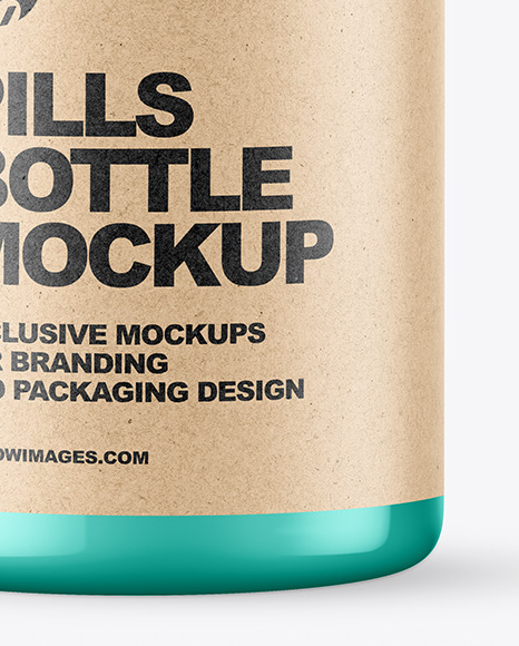 Metallic Pills Bottle Mockup