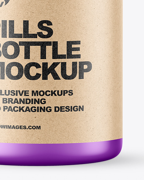 Matte Metallic Pills Bottle Mockup