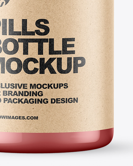 Metallic Pills Bottle Mockup