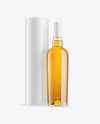 Clear Glass Whiskey Bottle with Tube Mockup