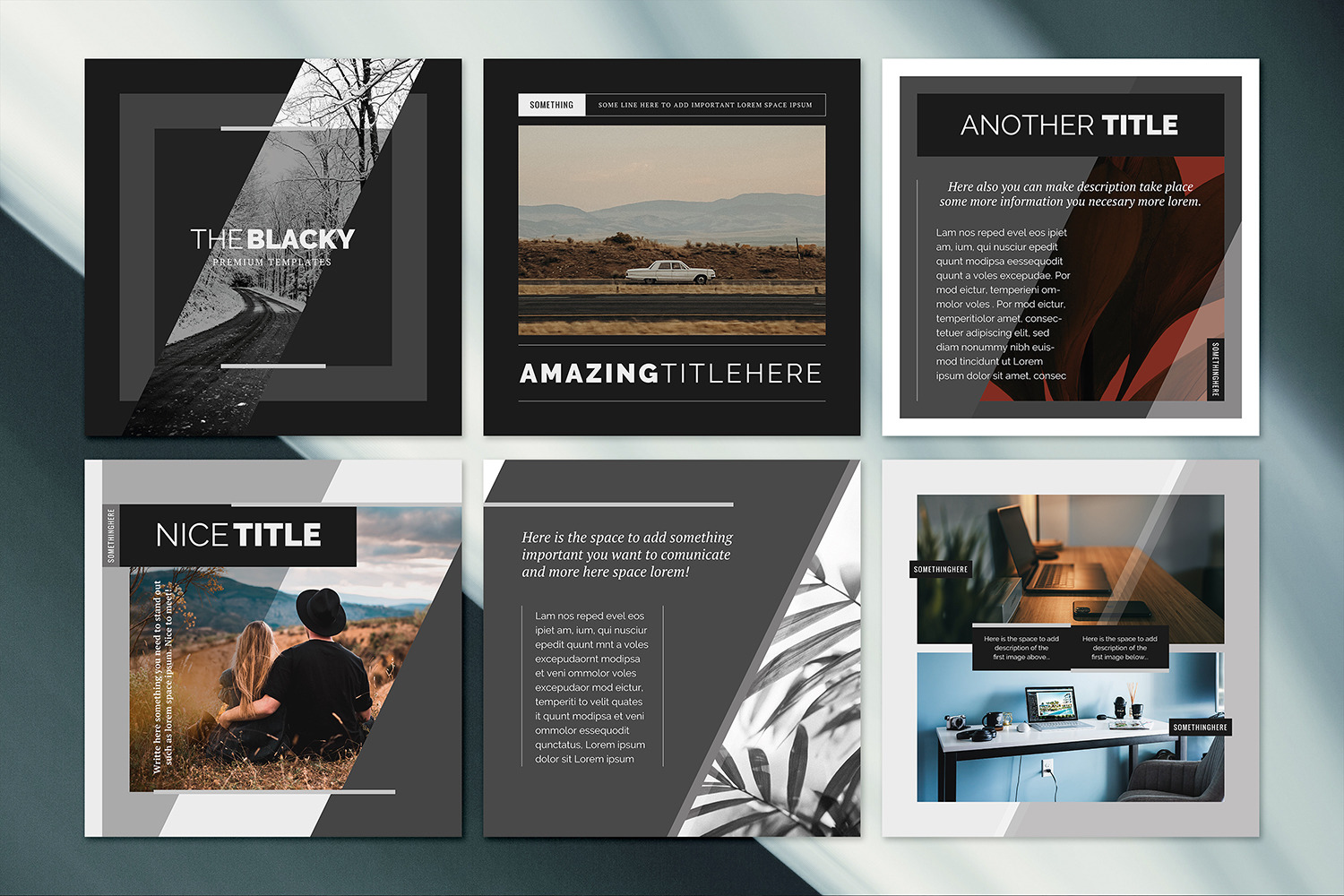 The Blacky Social Media Templates