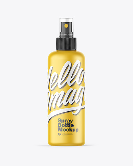 Matte Spray Bottle Mockup