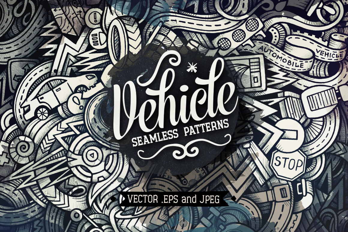 Vehicle Graphic Doodle Patterns Vehicle Graphic Doodle Patterns